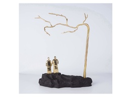 [ACAPL1619] APL-1619-COUPLE TREE (33*16*44)-COPPER & POLYRESIN