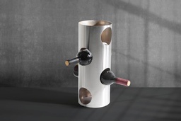 [ACB0092A] B0092A-WINE HOLDER-(160*400)-BRUSHED SILVER