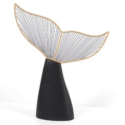 [ACBJ3013] BJ-3013-FISH TAIL (550*120*700)-SOFT SURFACE WITH FULL BLACK+SS IN SILVER AND GOLD