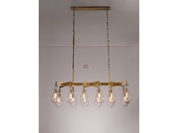 [ACC2654-12] C2654-12-CEILING LAMP-L1230*W650*H710MM-GOLD WITH CLEAR GLASS