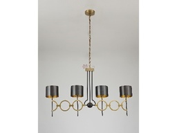 [ACC2658-LONG] C2658-LONG-CEILING LAMP-1250*H740MM-GOLD+BLACK METAL SHADE