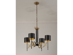 [ACC2658-ROUND] C2658-ROUND-CEILING LAMP-900*H740MM-GOLD+BLACK METAL SHADE