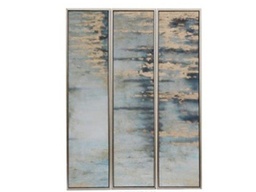 [ACCNBZWF060] CNBZWF060-SET OF 3 ABSTRACT WITH OUTER FRAME (15'' X 60'')