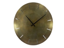 [ACCNIDCZKN002] CNIDCZKN002-CUT OUT CAST CLOCK (29X29X1'') ALUMINIUM IN BRASS ANTIQUE AND BLACK ARM FINISH