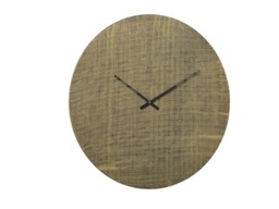 [ACCNIDCZKN003B] CNIDCZKN003B-IRON SHEET TEXTURED CLOCK (30X30X1'')-BRASS ANTIQUE FINISH