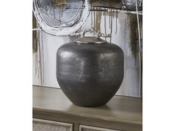 [ACCNIDDZEN032M] CNIDDZEN-032M-(13.5'H)-METAL JAR W/LID GREY FINISH NICKLE PLATED