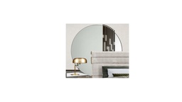 [ACCOA9121-G1] OA-9121-WALL MIRROR-(100)-WITH METAL STRIPES AND GUN METAL FINISH-G1