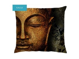 [ACCU-026] CU-026-BLACK & GOLD BUDDHA FACE CUSHION (40*40)