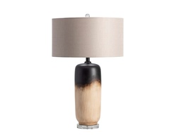 [ACCVAP2405] CVAP2405-TABLE LAMP (29"H)-CERAMIC CRYSTAL IVORY & BLACK FINISH