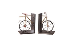 [ACCVBB2P152] CVBB2P-152-TANDEM BOOKEND PAIR-(6 X 5 X 8HT)-METAL  ANTIQUED IRON FINISH