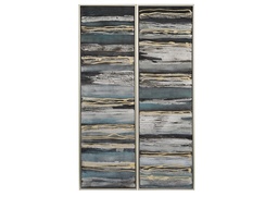 [ACCVBZWF059] AC-CVBZW-F059-ABSTRACT-(51*178CM)-SOLID WOOD FRAMED OIL PAINTING
