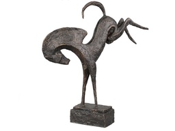 [ACDC0224] DC0224-KICKING HORSE SCULPTURE-420X160X465-DARK BRONZE