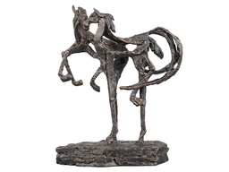 [ACDC0226] DC0226-SURGING HORSES SCULPTURE 270X105X320-DARK BRONZE