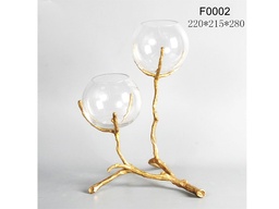 [ACF0002] ACF0002 CANDLE HOLDER - MEDIUM 220 X 215 X 280 GOLD