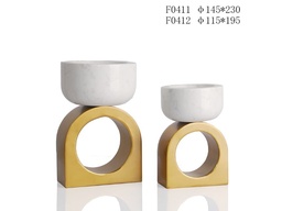 [ACF0411] F0411 CANDLE HOLDER-LARGE (145*230) GOLD