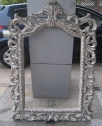 [ACF469AWH-SILVER] FLAVIO-F-469-AS-FRAMED MIRROR -ANT.SILVER