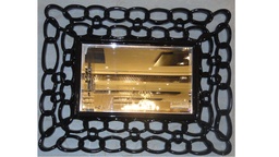 [ACF762BL-BLACK] GOMARA-F-762-BL-FRAMED MIRROR -BLACK