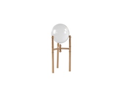 [ACFBJ255] ACFBJ255 CRYSTAL BALL ON STAND LARGE 155 X 155 X 350 ANTIQUE BRASS