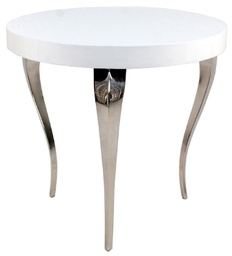 [ACFT11260G-WHITE] FRENCHY-FT-11260G-SIDE TABLE-(61*61*64)-SILVER