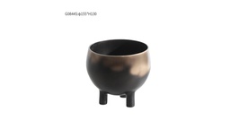 [ACG0844S] G0844S-BRASS BOWL-(200*130)-ANTIQUE GOLD WITH BLACK-S