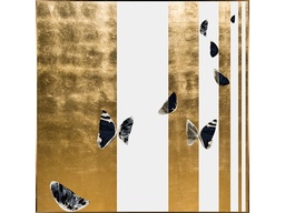 [ACGT103RESIIN] GT-103-RESIN PAINTING (119.0X119.0)-GOLDEN ALUMINUM ALLOY FRAME
