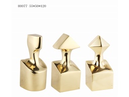 [ACH0077] ACH0077 SCULPTURE SET 55 X 50 X 120 BRASS