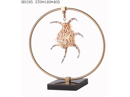[ACH0195] ACH0195 SHELL DECOR - LARGE 370 X 140 X 405 ANTIQUE BRASS