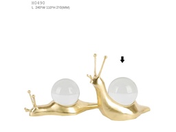 [ACH0490] H0490 LOOKING SNAIL SCULPTURE (240*110*210) GOLD