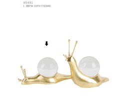 [ACH0491] H0491 CRAWLING SNAIL SCULPTURE (285*110*115) GOLD