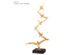 [ACH0511-B] H0511-B-SWIMMING GOOSE-290X160X640-DARK BRONZE
