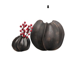 [ACH0513] H0513-WALNUT FLOWER POT-LARGE-DARK BRONZE