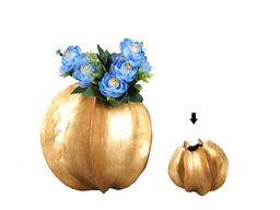 [ACH0516] H0516-WALNUT FLOWER POT-SMALL-GOLD