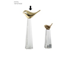 [ACH0705L-BGOLD] H0705L DESKTOP SCULPTURE-LARGE (L150*W55*H330) BRUSHED GOLD
