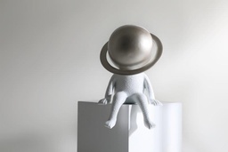 [ACH1220] H-1220-SCULPTURE (250*220*380)-SILVER&WHITE