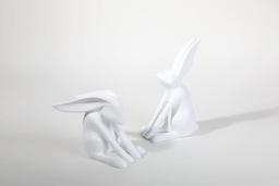 [ACH1284D] H-1284D-PRICK EAR RABBIT DECOR (210*130*330)-WHITE