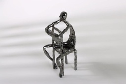 [ACH1503B] H1503B-THINKER FIGURINE-(90*100*210)-GUN METAL-S